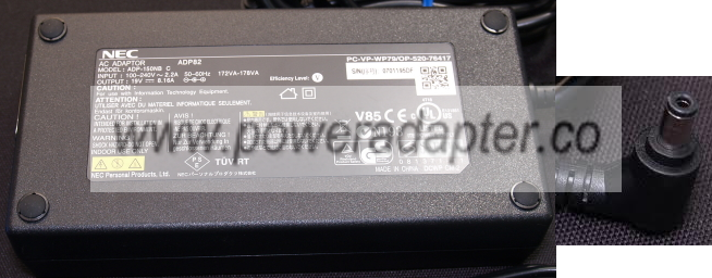 NEC ADP-150NB C AC ADAPTER 19VDC 8.16A NEW 2.5 x 5.5 x 11 mm - Click Image to Close